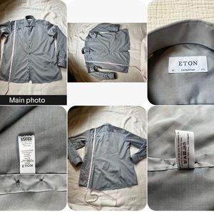 Gray EUC Eton Dress Shirt size 17 3/4